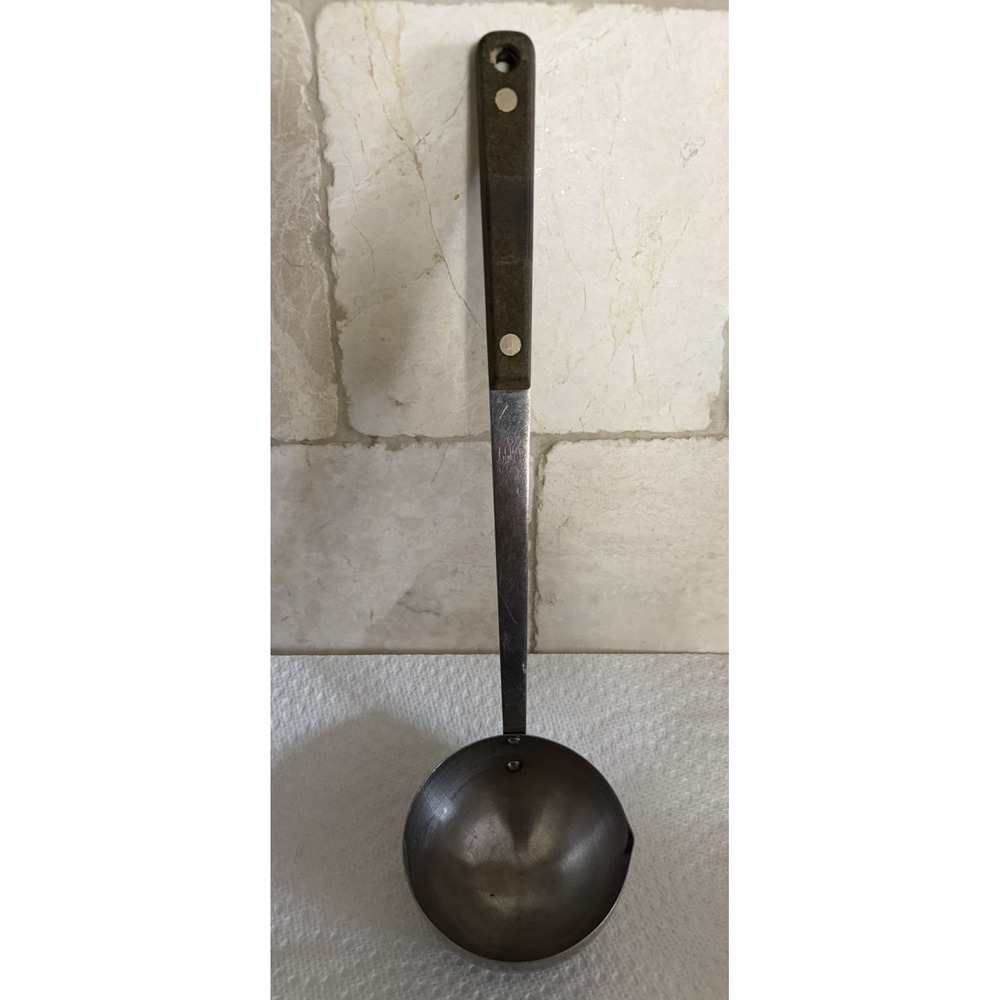 VINTAGE 11.75" FLINT STAINLESS STEEL 4 OUNCE SOUP/SAUCE SPOUT LADEL‎ Ekco U.S.A.